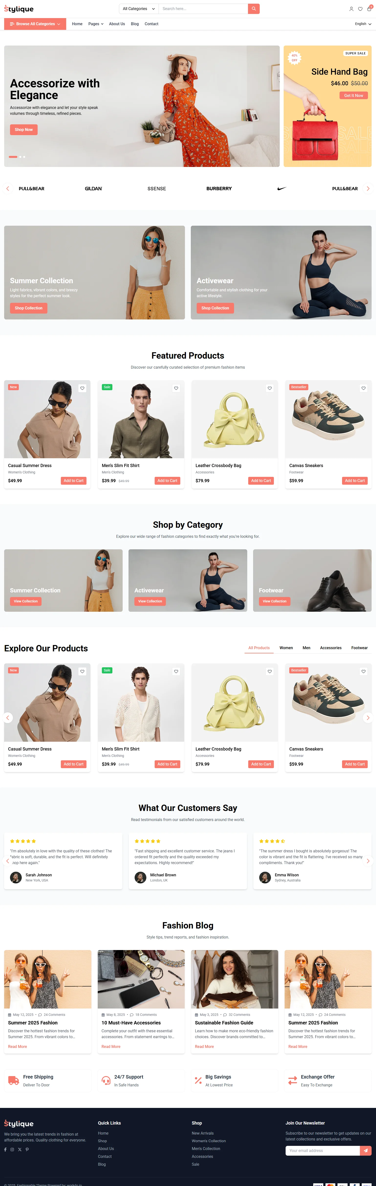 Stylique template preview